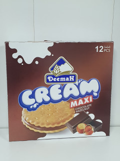 ( Food ) Deemah CREAM MAXI CHOCOLATE HAZELNUT ( 1X12 PACKS )