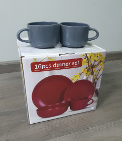 16 Pcs Dinner Set (4.Dinner Plate) (4.Soup Plate) (4.Bowl ) (4.Mug)