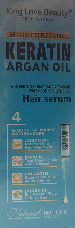 King Love Beauty Keratin Argan Oil Hair Serum (1 X 100 ML)
