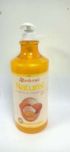 Washami Natural Shampoo and Conditioner Egg Anti Dandruff 2 in 1 (2080ml)