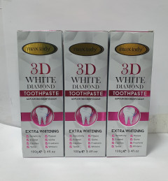 3D White Diamond Toothpaste 3 Pcs Assorted (3X100 G)