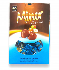 (FOOD) KS FOOD MINOR SINGLE TWIST MILKY CHOCOLATE WITH HAZELNUT CREAM (1 X 2 KG)