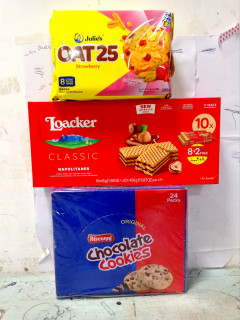 (FOOD) BISCUIT AND CHOCOLATE  COOKIES 3 PCS ASSORTED