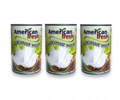 (FOOD) American Fresh Coconut Milk 3 Pcs Assorted (3 X 400 ML)