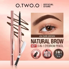 O.TWO.O Eyebrow Pencil With 3 In 1 Shaver Brush Long Lasting Waterproof 17g