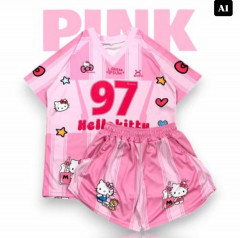 [BKK][PEG][142-200-0]OAFSSET6 Cartoon Print Cute Kit Set 4 colors with pocket Free size / Plus size