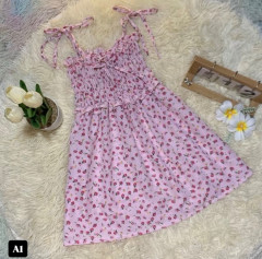 [BKK][PEG][70-150-0]Kid's Dress Set |Adult Dress Set, Smocked Body, Shoulder Tie Sleeves