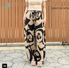 [BKK][PEG][172-100-0]Japanese Silk Pants, 2 Pockets, Soft Fabric, Comfortable to Wear, Doesn't Tear Easily, 40 Inches Long