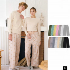 [BKK][PEG][172-100-0]All-Cotton Long Pants, Soft Like Marshmallow, Assorted Patterns, Pajama Pants