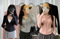 [BKK][PEG][72-100-0]UV protection shirt UPF50+ Slim fit Long sleeve Tight fit Cool fabric Sport Sun protection For