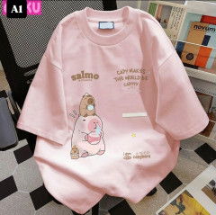 [BKK][PEG][60-150-0] Cute Korean T-Shirt – Cartoon Capybara Print