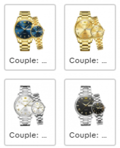 [PT17] ORUSS Original 2 Pcs Couple Stainless Steel Dual Calendar Luxury Waterproof Analog Watch Fashion Korean Business Automatic Quartz Wrist Watch For Couple
