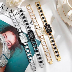 [AI08] FASHION LUXURY DESIGN RECTANGULAR GOLDEN WOMENS WATCH