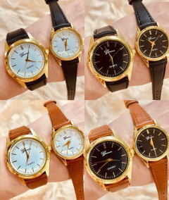 [AI12] BUY 1 TAKE 1 Geneva Casual Men Women Fashion Leather Watch For Couple Watches