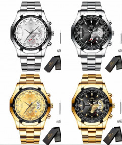 [AI15]  CIELO Watch for Men Waterproof Original Stainless Steel Quartz Black White Wristwatch Model Watch for Men Waterproof Original Relo Men Quartz with Box