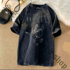 [AI72] NIRVANA BAND PATTERN PRINT PURE COTTON ROUND NECK