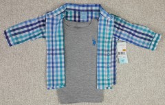 Boys 2 pcs T_shirt and Shirt (12 to 24 Months)