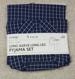 GEORGE GEORGE Mens Long Sleeve Long Leg Pyjama Set (M - L)