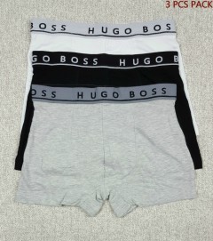 mark HUGO BOSS 3 Pcs Mens  Boxer Shorts Pack (S - M - L - XL)