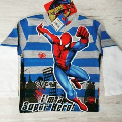 disney SPIDER-MAN Boys Long Sleeved Shirt (18 Months to 8 Years)