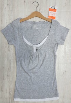 EASY Womens T-Shirt (GRAY) (S - M - L - XL)