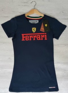 FERRARI Womens T-Shirt (NAVY) ( S - M - L - XL - XXL)