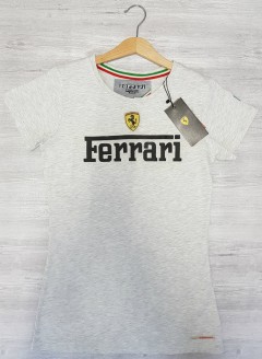 FERRARI Womens T-Shirt (LIGHT GRAY) ( S - M - L - XL) 