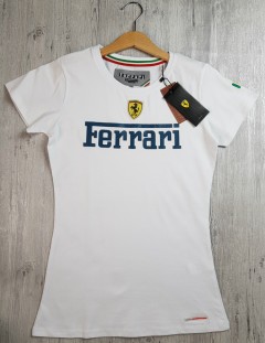 FERRARI Womens T-Shirt ( WHITE) ( S - M - L - XL) 