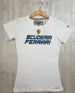 FERRARI Womens T-Shirt(WHITE) ( S - M - L - XL) 