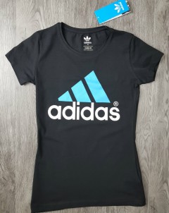 ADIDAS Womens T-Shirt (BLACK) (S - M - L - XL) 