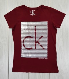 Calvin klein Ladies T-Shirt (MAROON) (S - M - L - XL)
