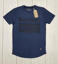BERSHKA BERSHKA Mens T-Shirt (NAVY) (S - M - L - XL - XXL)