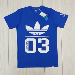 ADIDAS Mens T-Shirt (BLUE) ( S - M - L - XL)