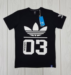 ADIDAS Mens T-Shirt (BLACK) ( S - M - L - XL)