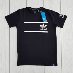 ADIDAS Mens T-Shirt (BLACK) ( S - M - L - XL)