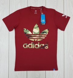 ADIDAS Mens T-Shirt (RED) ( S - M - L - XL)