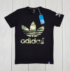 ADIDAS Mens T-Shirt (BLACK) ( S - M - L - XL)