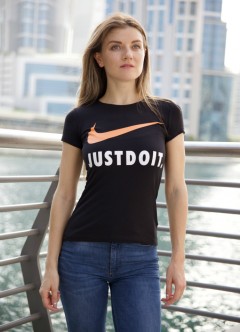 NIKE Womens T-Shirt(BLACK) ( S - M - L - XL)
