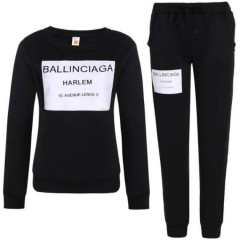 Women Fashion Casual Letter Print Pullover Sweatshirt Sweats And Pants Set Tracksuit
