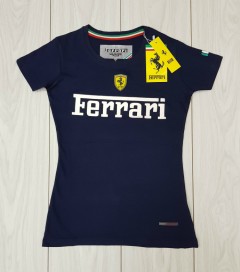 FERRARI Womens T-Shirt (NAVY) ( S - M - L - XL)