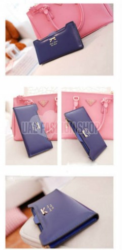 Korean Version Of Bow Multi- Card Handbag Long Wallet Clutch