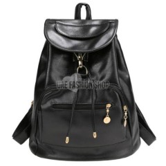 New Women Backpack Vintage Style Solid School Soft Rucksack Bags
