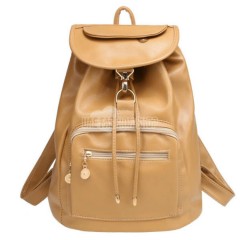 New Women Backpack Vintage Style Solid School Soft Rucksack Bags