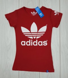 ADIDAS Womens T-Shirt (RED) (S - M - L - XL)