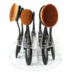 New Cosmetic Round Makeup Toothbrush Brush Type 10 PCS Display Holder Organizer 
