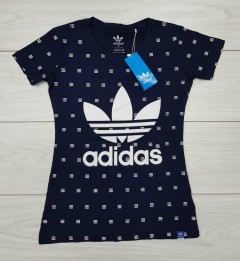 ADIDAS Womens T-Shirt (NAVY) (S - M - L - XL) 