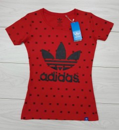 ADIDAS Womens T-Shirt (RED) (S - M - L - XL)