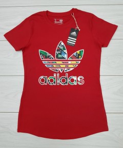 ADIDAS Womens T-Shirt(RED) (S - M - L - XL) 