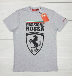 FERRARI Mens T-Shirt (NOVO) (GRAY) (S - M - L - XL - XXL)