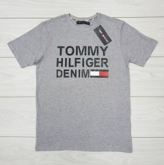 TOMMY - HILFIGER TOMMY - HILFIGER Mens T-Shirt (NOVO) (GRAY) (S - M - L - XL )